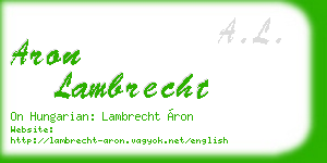 aron lambrecht business card